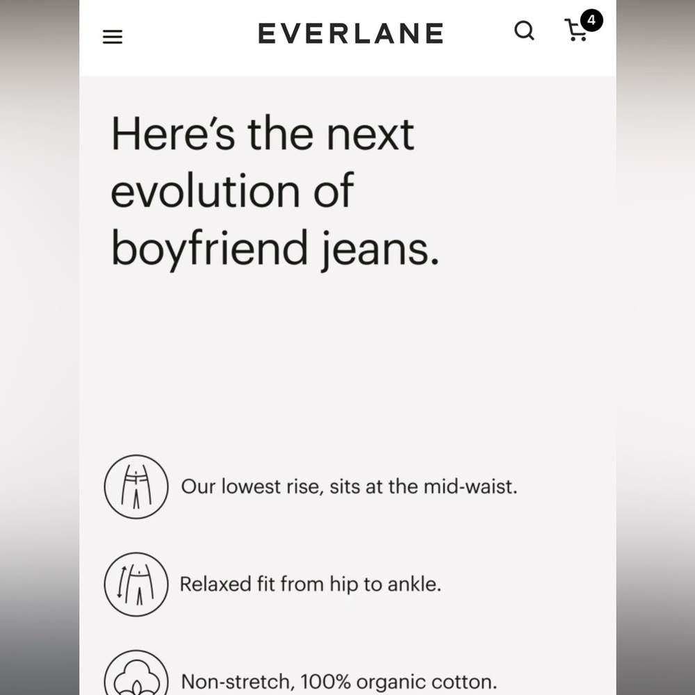 NWT Everlane Jeans The Relaxed Straight Fit Organic cotton Size 29 - Picture 12 of 16